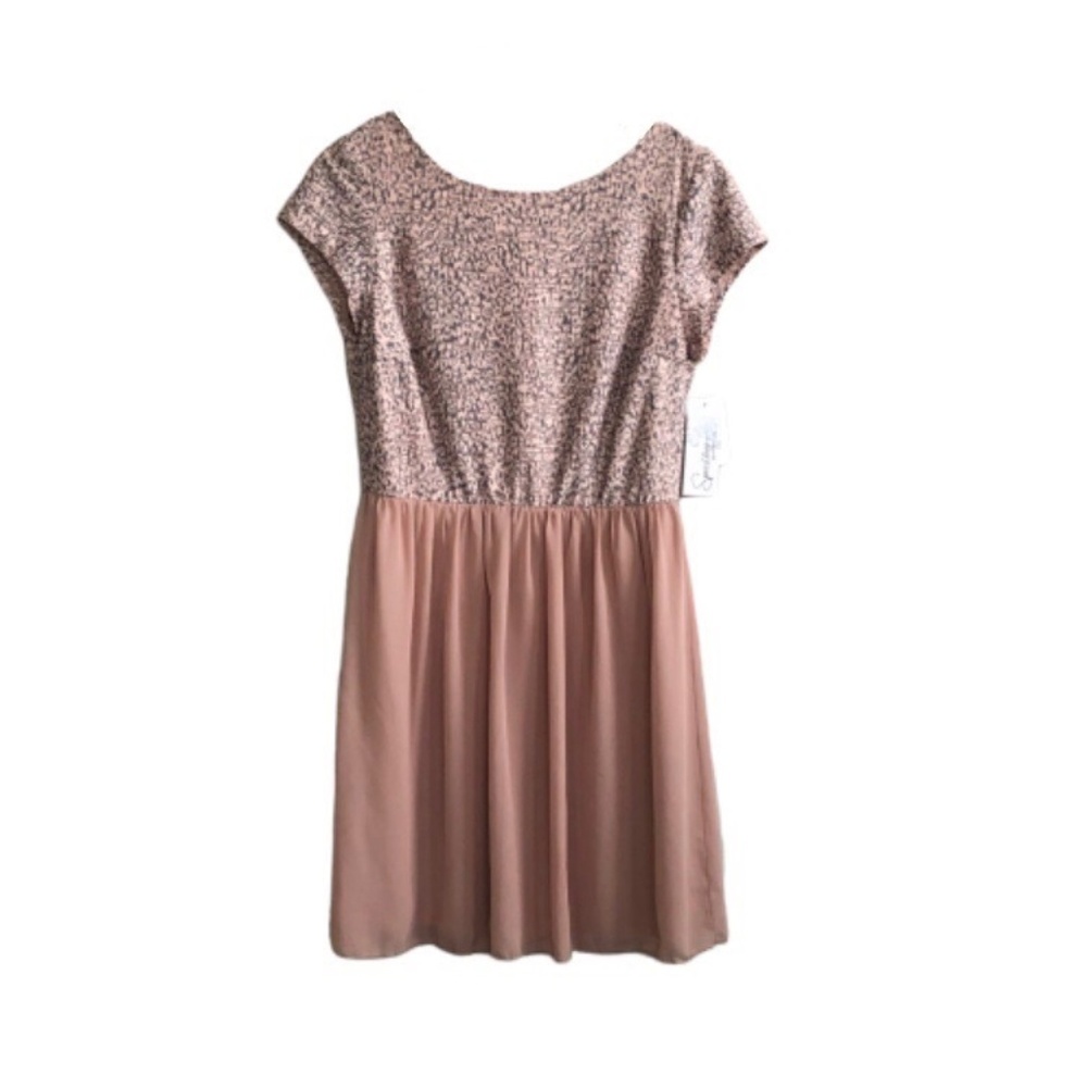 SPEECHLESS | Peach Chiffon A-Line Dress